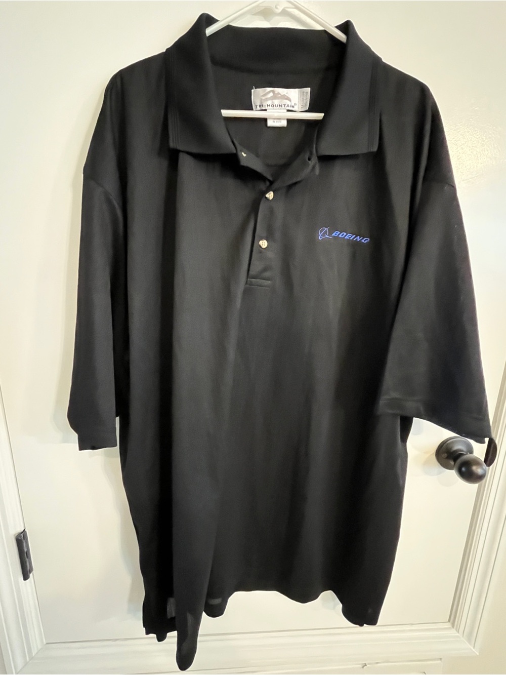 Men’s size 4XL Tri Mountain Boeing black polo